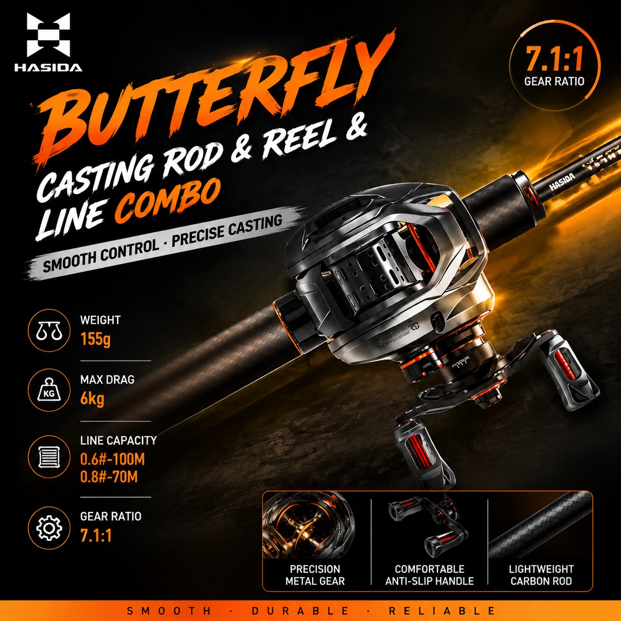 Fishing Rod Combo - Canna da Pesca HASIDA BFS in